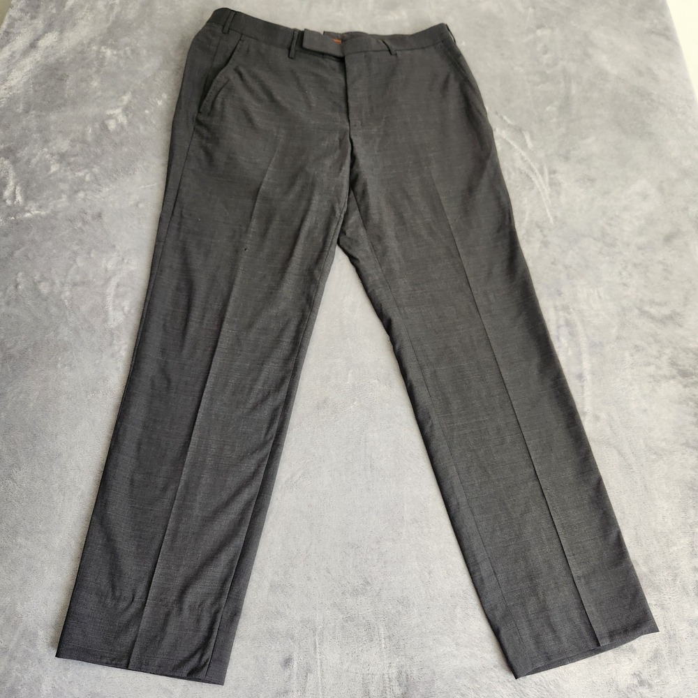 New CURRENT Zegna Gray Wool 5-Pocket Flat Front Flaws Pants Grey 34 X 31 Slacks